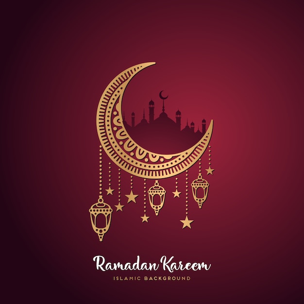 Free Vector Ramadan Kareem Greeting Card