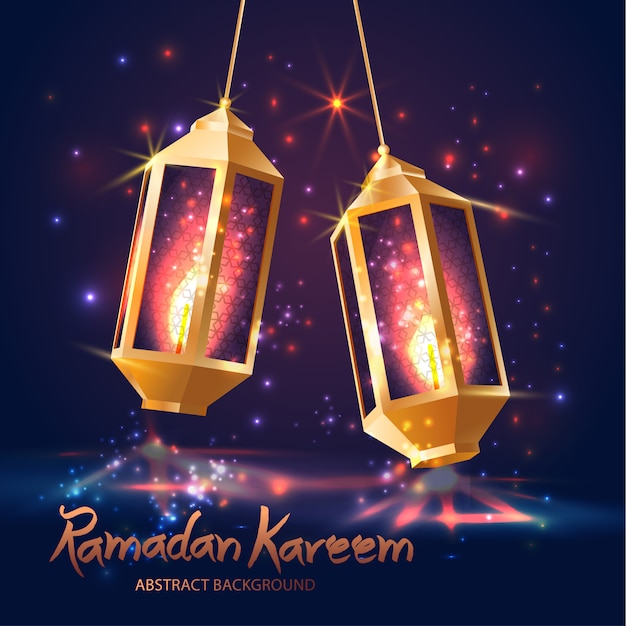 Premium Vector | Ramadan kareem. islamic background. lamps for ramadan.