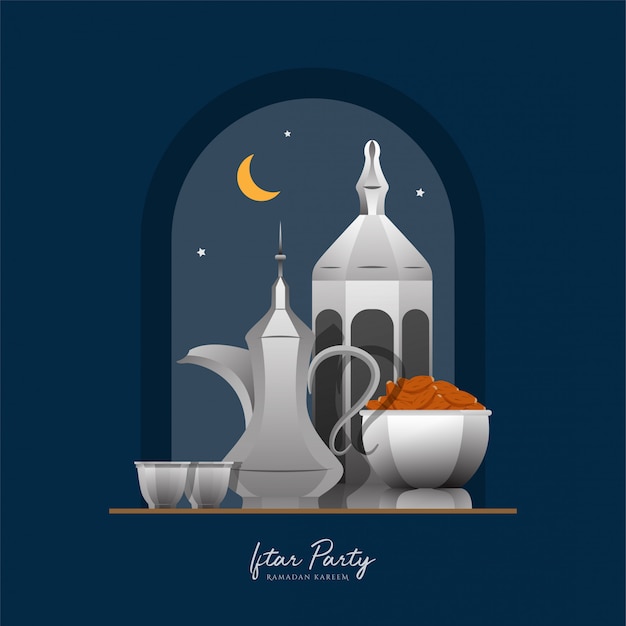 Ramadan kareem islamic flat illustration vector Premium Vector