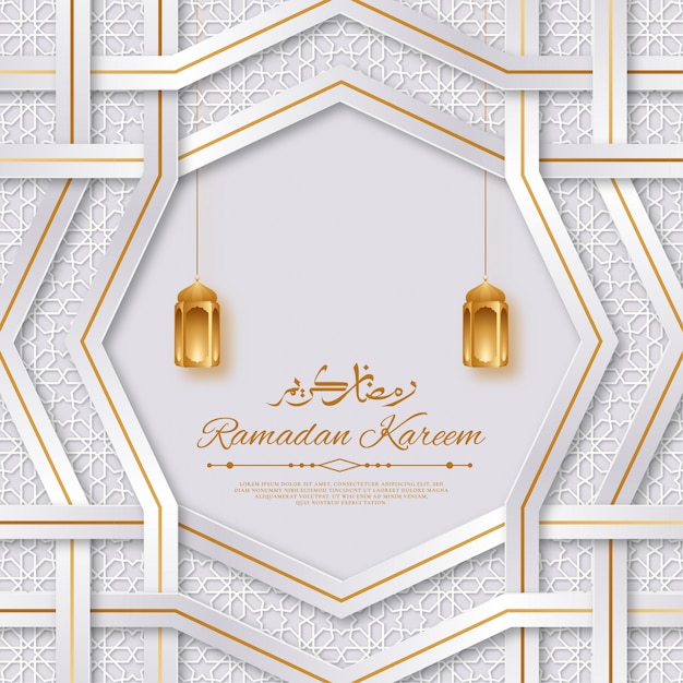 Premium Vector Ramadan Kareem Islamic Greeting Card