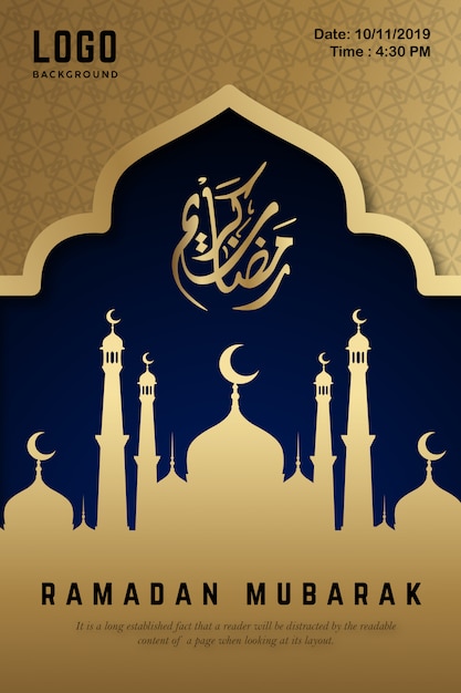 Ramadan kareem islamic poster design | Premium Vector