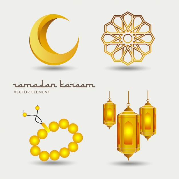 Download Ramadan kareem vector element Vector | Premium Download