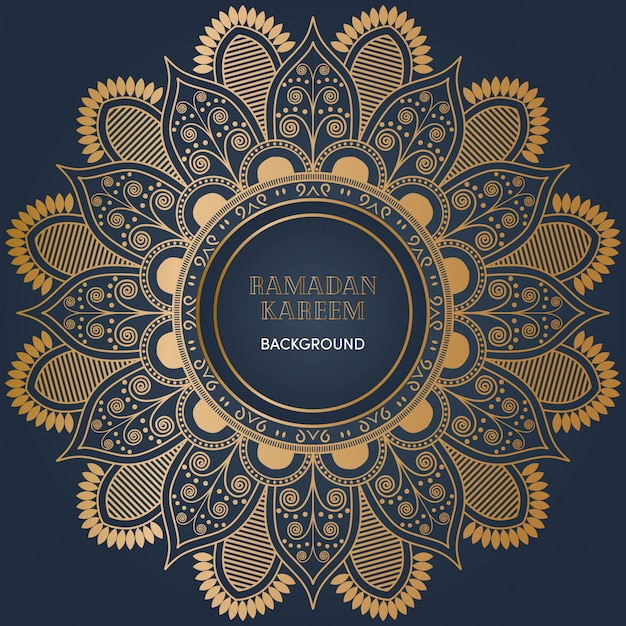 Premium Vector Ramadan Mandala Background With Gold Luxury Color