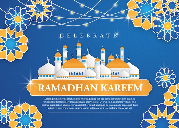 Premium Vector | Ramadhan kareem background template