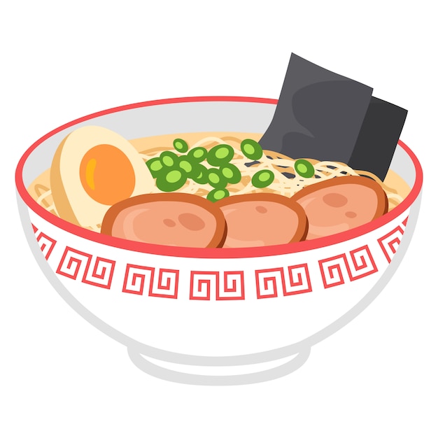 ラーメンのイラスト プレミアムベクター