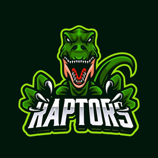 Premium Vector | Raptor predator emblem mascot logo for esports or sport