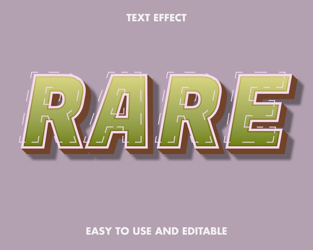 premium-vector-rare-text-effect-easy-to-use-and-editable-premium