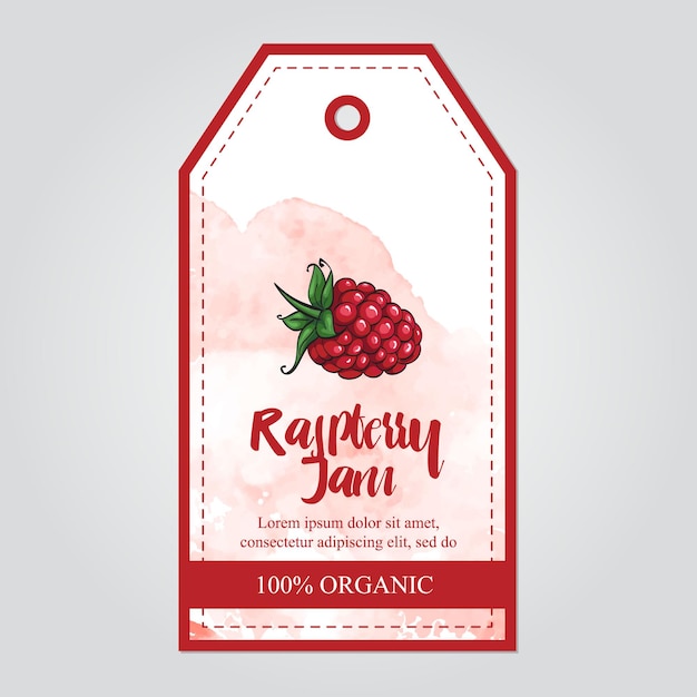 Premium Vector | Raspberry jam collection