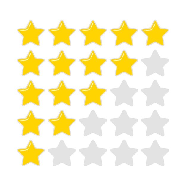 Premium Vector | Rating golden rounded star