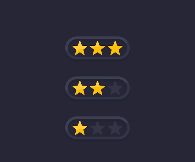 black and white 1 star rating