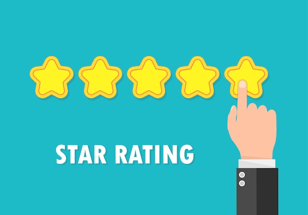 Premium Vector | Rating stars. vector illustration.