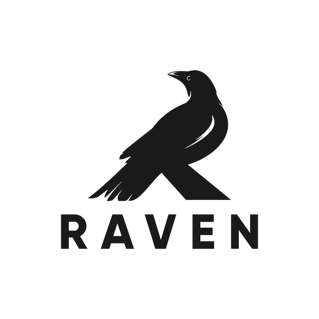 Premium Vector | Raven crow bird initials letter r logo inspiration