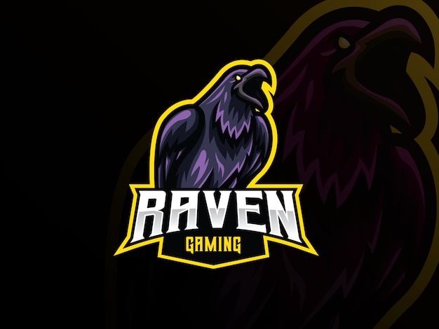 Download Raven mascot sport logo design | Premium Vector