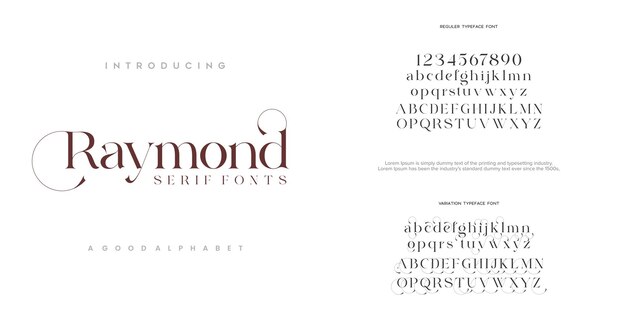 Premium Vector | Raymond abstract fashion font alphabet minimal modern ...