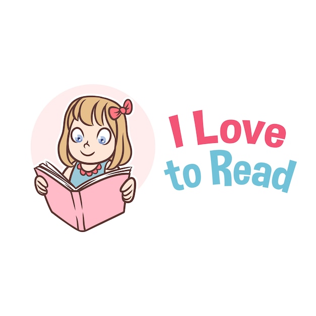Download Free Reading Book Girl Mascot Logo Premium Vector Use our free logo maker to create a logo and build your brand. Put your logo on business cards, promotional products, or your website for brand visibility.