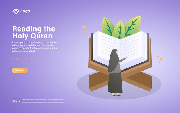 Download Free Reading The Holy Quran Flat Landing Page Template Premium Vector Use our free logo maker to create a logo and build your brand. Put your logo on business cards, promotional products, or your website for brand visibility.