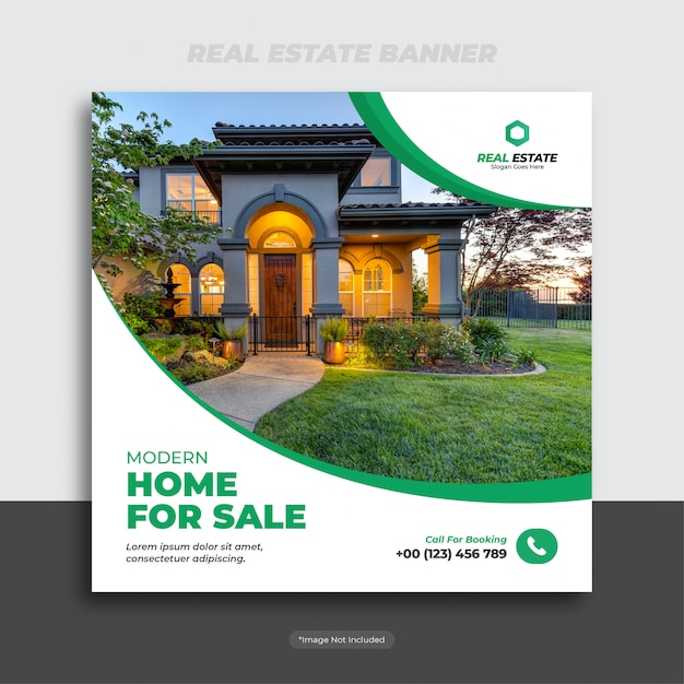 Real Estate Banner Premium Vector