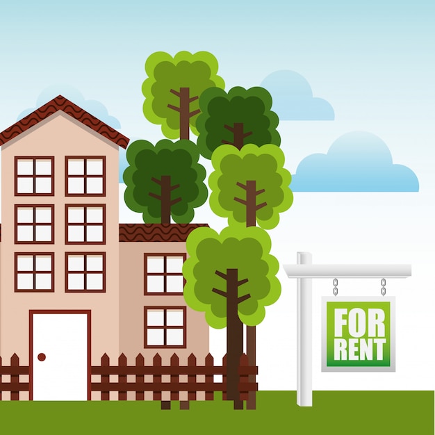 Real estate design Free Vector