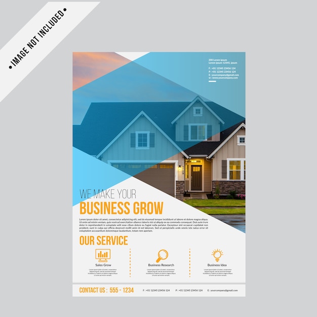 Premium Vector Real Estate Flyer Background Template Size
