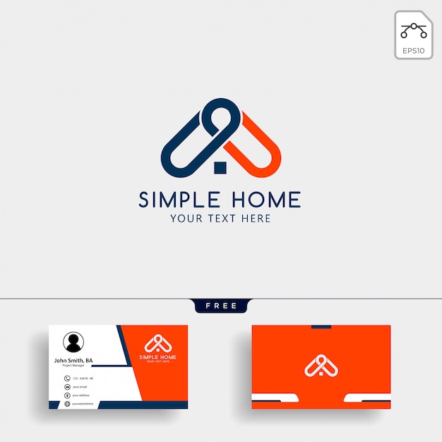 Download Free Real Estate Home Logo Template With Business Card Premium Vector Use our free logo maker to create a logo and build your brand. Put your logo on business cards, promotional products, or your website for brand visibility.