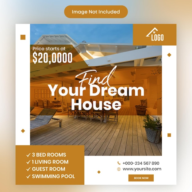 Premium Vector | Real estate house property square social media post ...