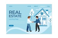 Free Vector Real Estate Landing Page Template