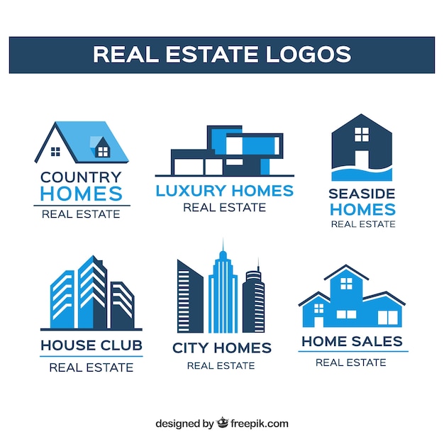 Download Free Download Free Real Estate Logo Collection In Flat Design Vector Use our free logo maker to create a logo and build your brand. Put your logo on business cards, promotional products, or your website for brand visibility.