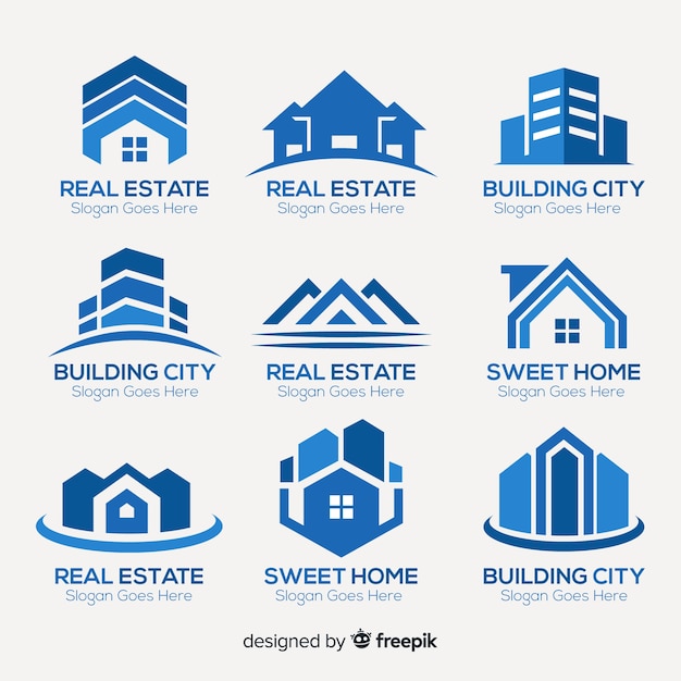 Download Free Download This Free Vector Real Estate Logo Collection Use our free logo maker to create a logo and build your brand. Put your logo on business cards, promotional products, or your website for brand visibility.