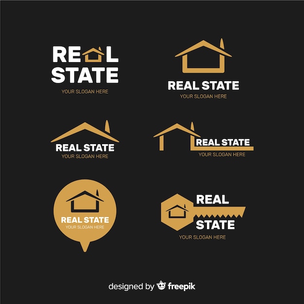 Download Free Real Estate Logo Collection Free Vector Use our free logo maker to create a logo and build your brand. Put your logo on business cards, promotional products, or your website for brand visibility.