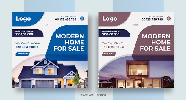 Premium Vector Real Estate Social Media Post House Property Instagram Post Or Square Web Banner Design