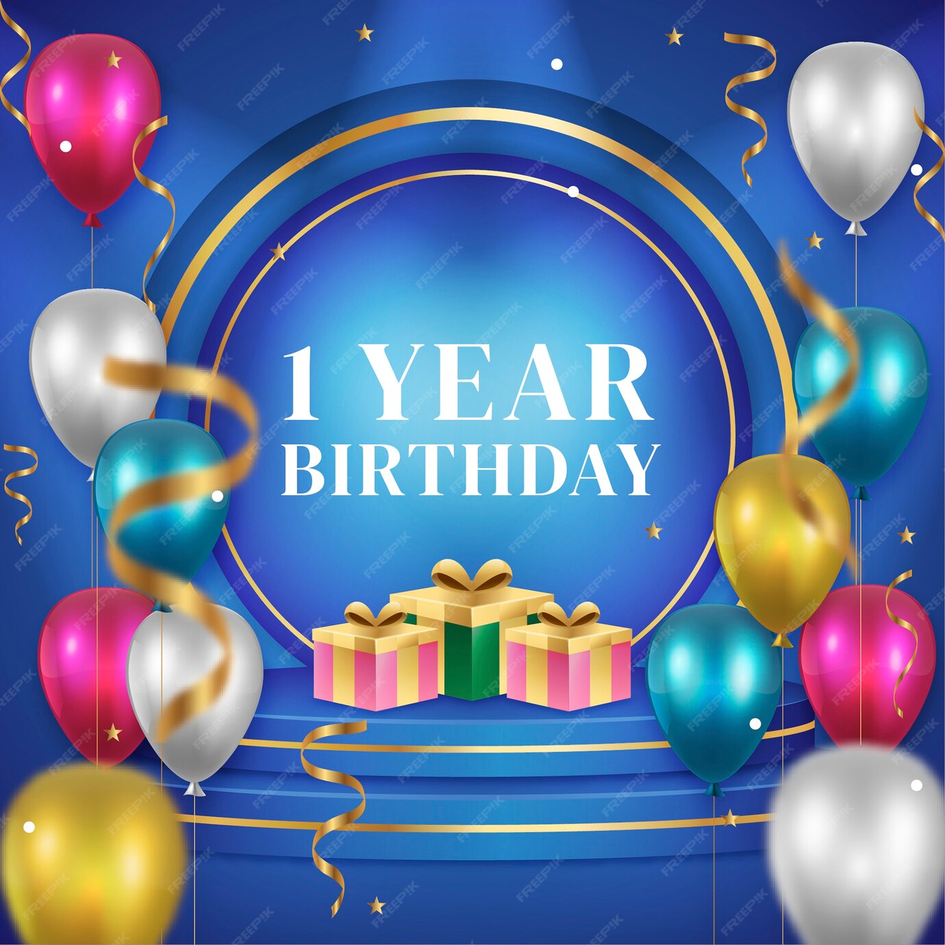 premium-vector-realistic-1-year-anniversary-card