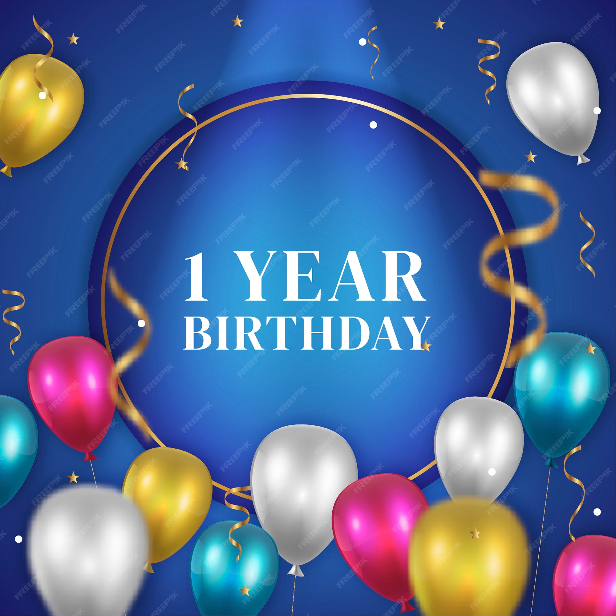 premium-vector-realistic-1-year-anniversary-card