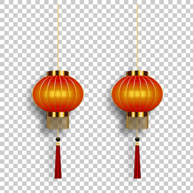 Premium Vector Realistic 3d chinese lantern template.