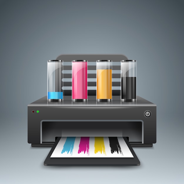 Download Realistic 3d printer | Premium Vector