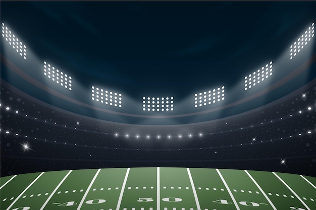 Free Vector | Realistic american footbal field