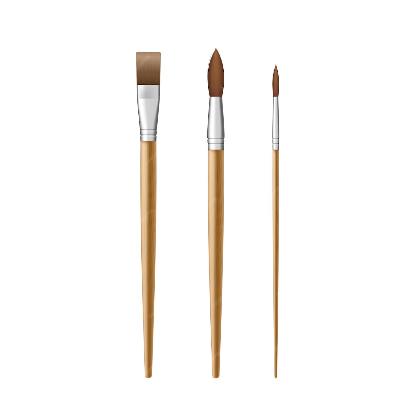 Premium Vector | Realistic artist paintbrushes set. paint brush set for ...