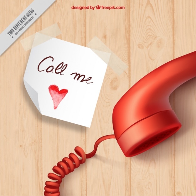 Realistic background with note and phone for valentine's day Free Vector