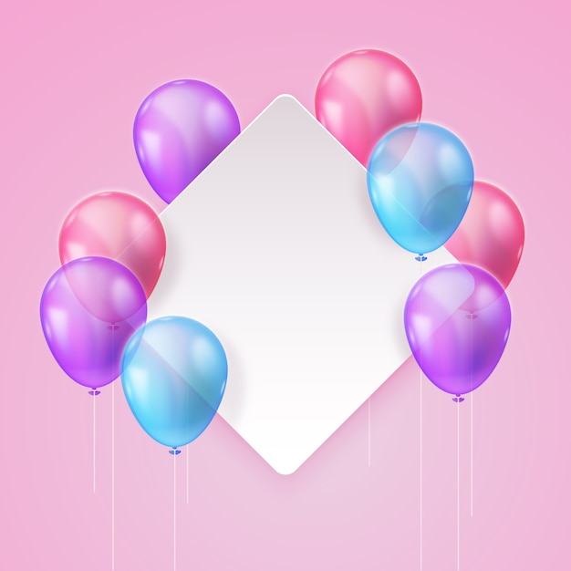 Free Vector | Realistic balloons concept