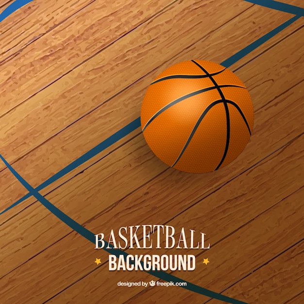 Realistic basketball background