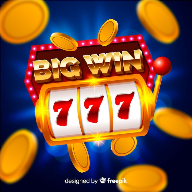 Realistic big win slot background | Free Vector