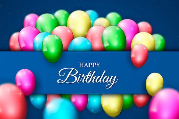 Free Vector | Realistic birthday background