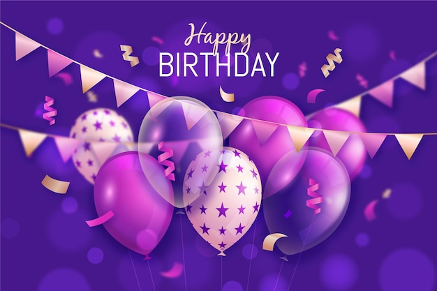 Free Vector Realistic Birthday Background