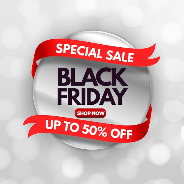 Realistic black friday concept Free Vector