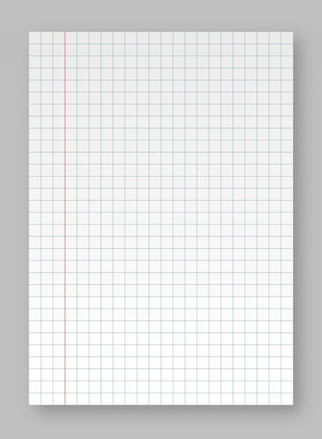 Premium Vector | Realistic blank lined paper sheet with shadow. sheets ...