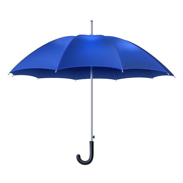 リアルな青い傘 無料のベクター