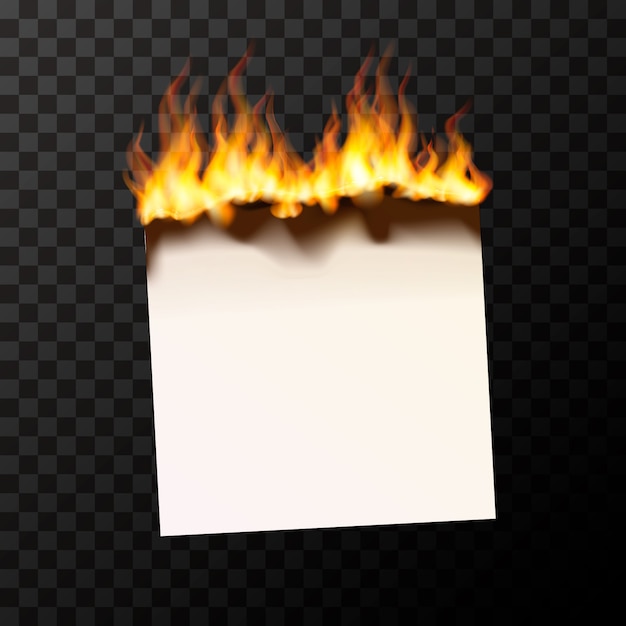 Premium Vector | Realistic burning blank