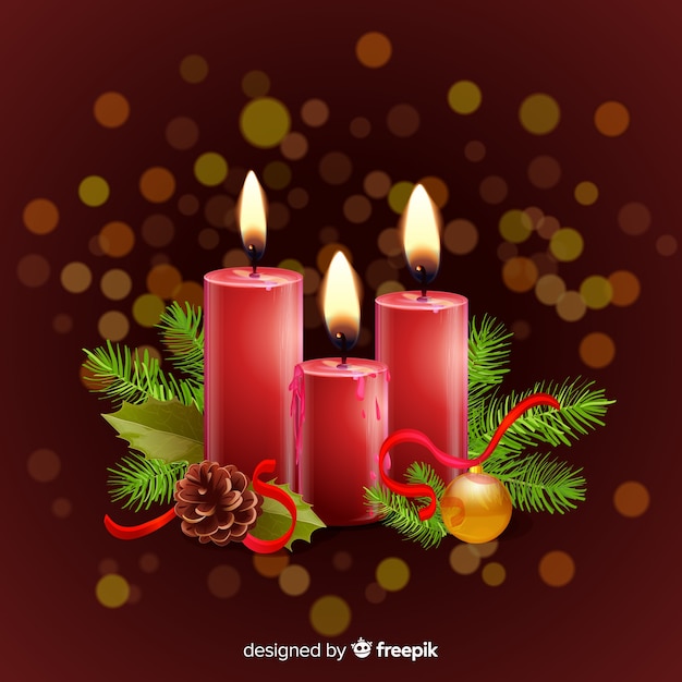 Realistic candles background | Free Vector