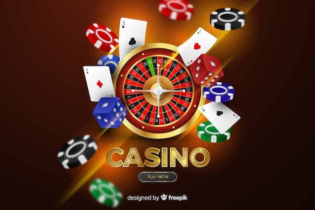 Free Vector | Realistic casino elements background
