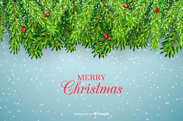 Free Vector | Realistic christmas background