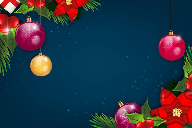 Free Vector | Realistic christmas background